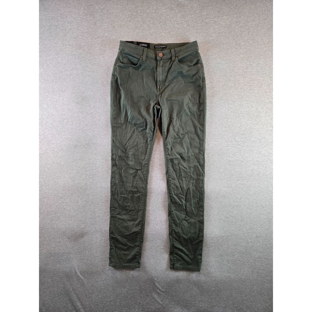 NWOT Monfrere Brando Slim Pants Mens 30x32 Army Green Stretch Jean Parisian Luxe